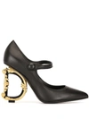 DOLCE & GABBANA MARY JANE BAROQUE HEEL PUMPS