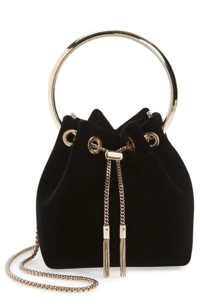 Jimmy Choo Handbag Bon Bon In Velvet Color Black