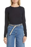 Stella Mccartney Crewneck Wool Sweater In Ink