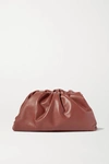 Bottega Veneta The Pouch Large Gathered Leather Clutch In Burgundy