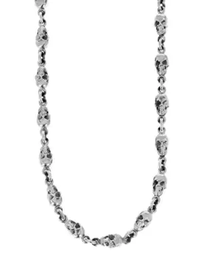 King Baby Studio New Classics Skull Sterling Silver Chainlink Necklace
