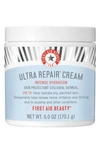 First Aid Beauty Ultra Repair Cream Intense Hydration Face & Body Moisturizer, 6 oz