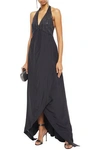 BRUNELLO CUCINELLI SEQUIN-EMBELLISHED SILK-CHIFFON AND COTTON-BLEND GOWN,3074457345621929811