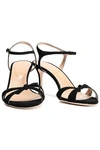 SERGIO ROSSI KNOTTED SUEDE SANDALS,3074457345621840850
