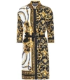 VERSACE Barocco silk-twill shirt dress,P00444940