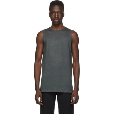 Frenckenberger Ssense Exclusive Grey Cashmere Tank Top In Gun