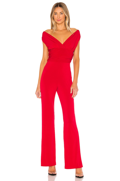 Lovers & Friends Croft Jumpsuit In Carmine Red