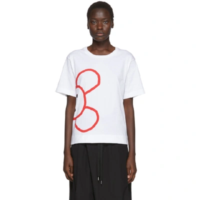 Marni Mouse Logo Cotton T-shirt In White
