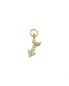 JUDE FRANCES 18K PETITE PAVE DIAMOND ARROW EARRING CHARM, SINGLE,PROD224160533