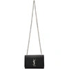 Saint Laurent Large Kate Textured Leather Crossbody Bag In 1000 Black