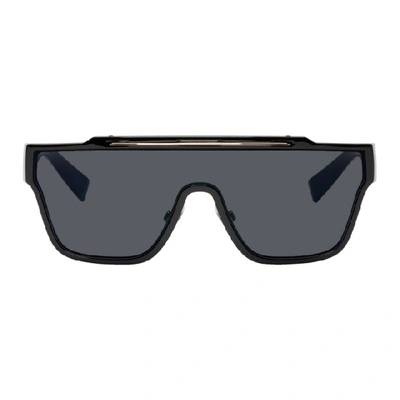 Dolce & Gabbana Dolce And Gabbana Black Viale Piave 2.0 Sunglasses In Dark Grey