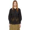 SEE BY CHLOÉ SEE BY CHLOE BLACK BRODERIE ANGLAISE SHIRT