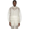 ARCH THE ARCH THE OFF-WHITE SHEER SILK HOODIE
