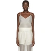 ARCH THE ARCH THE OFF-WHITE SILK V-NECK TANK TOP