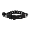 ALEXANDER MCQUEEN ALEXANDER MCQUEEN BLACK AND SILVER CHAIN SKULL BRACELET