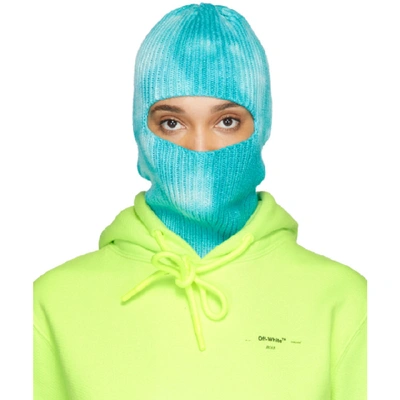 Off-white Blue Knit Balaclava In Light Blue