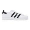 Adidas Originals Superstar 82 Faux-leather Sneakers In Cloud White/core Black/cloud White