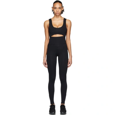 Live The Process Cutout Stretch-jersey Bodysuit In Black