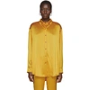 Sies Marjan Oversized Satin Shirt In Yellow