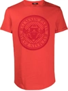 Balmain Crest Logo T-shirt In Red