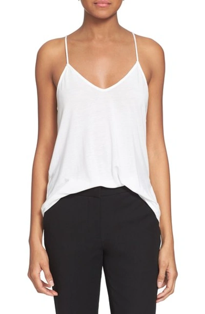 Tibi Silk Crepe De Chine Camisole Top In Ivory