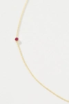 Maya Brenner 14k Yellow Gold Asymmetrical Birthstone Necklace In Red