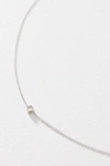 Maya Brenner 14k White Gold Asymmetrical Birthstone Necklace In Beige