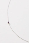 Maya Brenner 14k White Gold Asymmetrical Birthstone Necklace In Purple