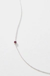 Maya Brenner 14k White Gold Asymmetrical Birthstone Necklace In Red
