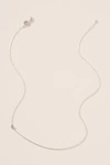 Maya Brenner 14k White Gold Asymmetrical Birthstone Necklace In Clear