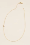 MAYA BRENNER MAYA BRENNER 14K GOLD ASYMMETRICAL MONOGRAM NECKLACE,55457626