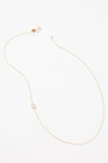 MAYA BRENNER MAYA BRENNER 14K GOLD ASYMMETRICAL MONOGRAM NECKLACE,55457626