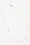 MAYA BRENNER 14K GOLD ASYMMETRICAL MONOGRAM NECKLACE,55457626