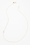 MAYA BRENNER 14K GOLD ASYMMETRICAL MONOGRAM NECKLACE,55457626