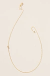 Maya Brenner 14k Gold Asymmetrical Numeral Necklace In Grey