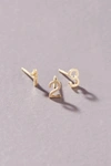 Maya Brenner 14k Yellow Gold Numeral Post Earring In Grey