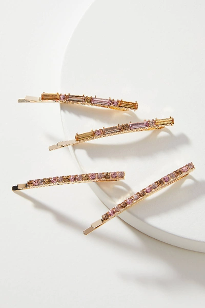 Anthropologie Stella Bobby Pin Set In Pink