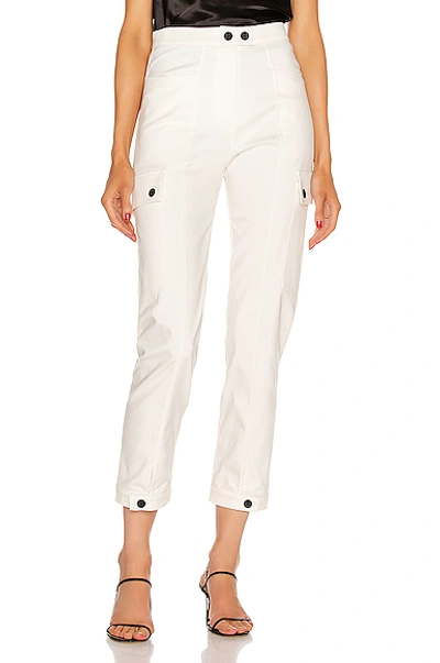 The Range Structured Twill Split Cargo Pants In Dove