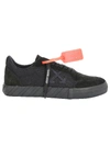Off-white Vulcanised Canvas Trainers In Black/black