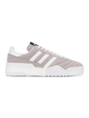 Adidas Originals By Alexander Wang Bball Soccer Leather-trimmed Suede Sneakers In Grey
