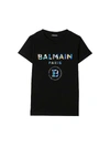 BALMAIN BLACK T-SHIRT,11194550