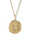 AZLEE LARGE OF THE EARTH DIAMOND COIN NECKLACE,N538-G18-20