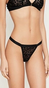 ANINE BING ISLA FLOCKED LEOPARD THONG