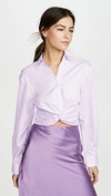 DION LEE TWIST PLACKET SHIRT