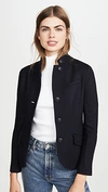 Rag & Bone Slade Wool Stand-collar Blazer In Salute