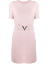 VALENTINO WOOL BELTED DRESS