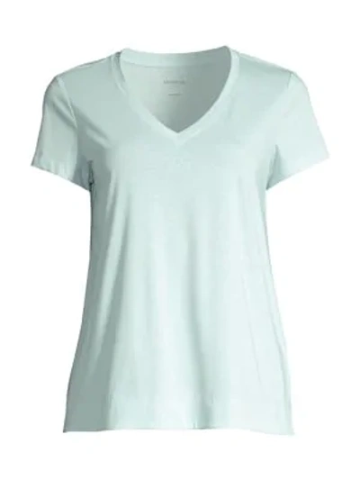 Lafayette 148 The Modern V-neck Tee In Blyss Blue