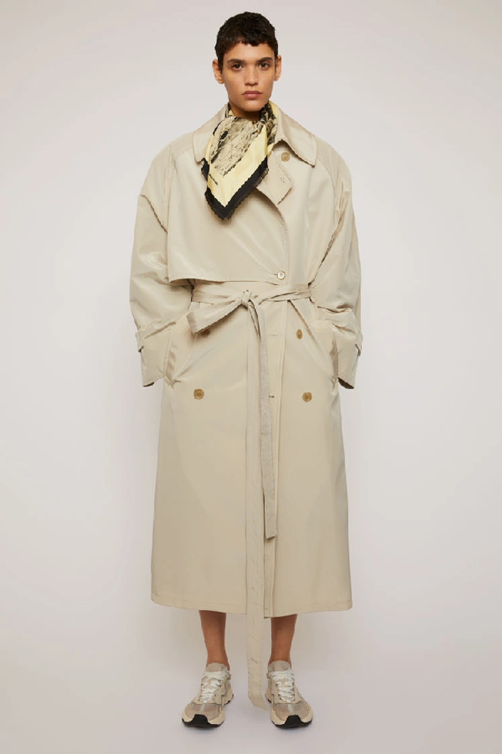 Acne Studios】トレンチコート コットン コールドベージュ (Acne