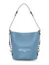 Rebecca Minkoff Women's Small Utility Convertible Leather Bucket Bag In Cement Blue