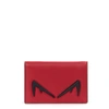 FENDI Diabolic Eyes Red Leather Cardholder
